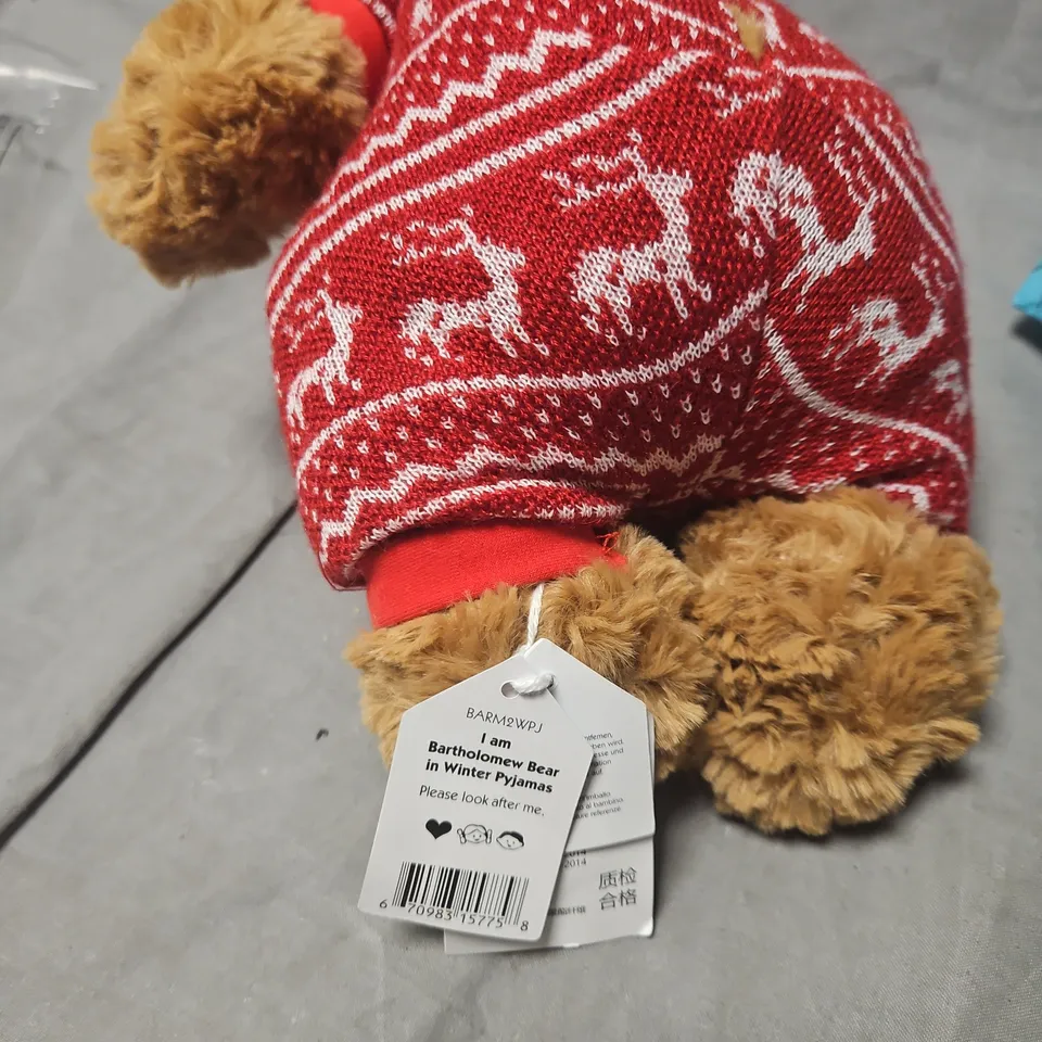 JELLYCAT BARTHOLOMEW BEAR IN WINTER PYJAMAS – PLUSH TOY