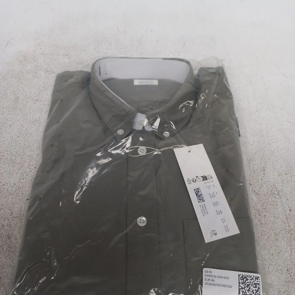 ARKET GREEN LONG SLEEVE SHIRT SIZE EU 46