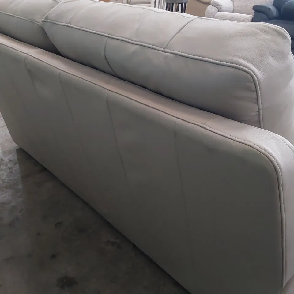 QUALITY BRITISH DESIGNER G PLAN TAYLOR THREE SEATER SOFA CAMBRIDGE CLOUD LEATHER 