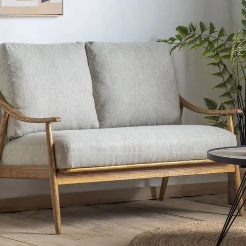 BOXED GALLERY DIRECT RELIANT 2 SEATER SOFA IN NATURAL LINEN