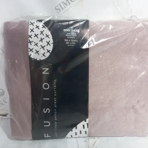 FUSION SELF LINED PENCIL PLEAT CURTAINS