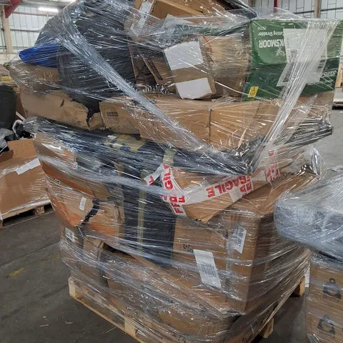 PALLET CONTAINING ASSORTED PRODUCTS INCLUDING FLOOR FAN, GAMING CHAIRS & ELECTRIC CUTTING SHREDDER