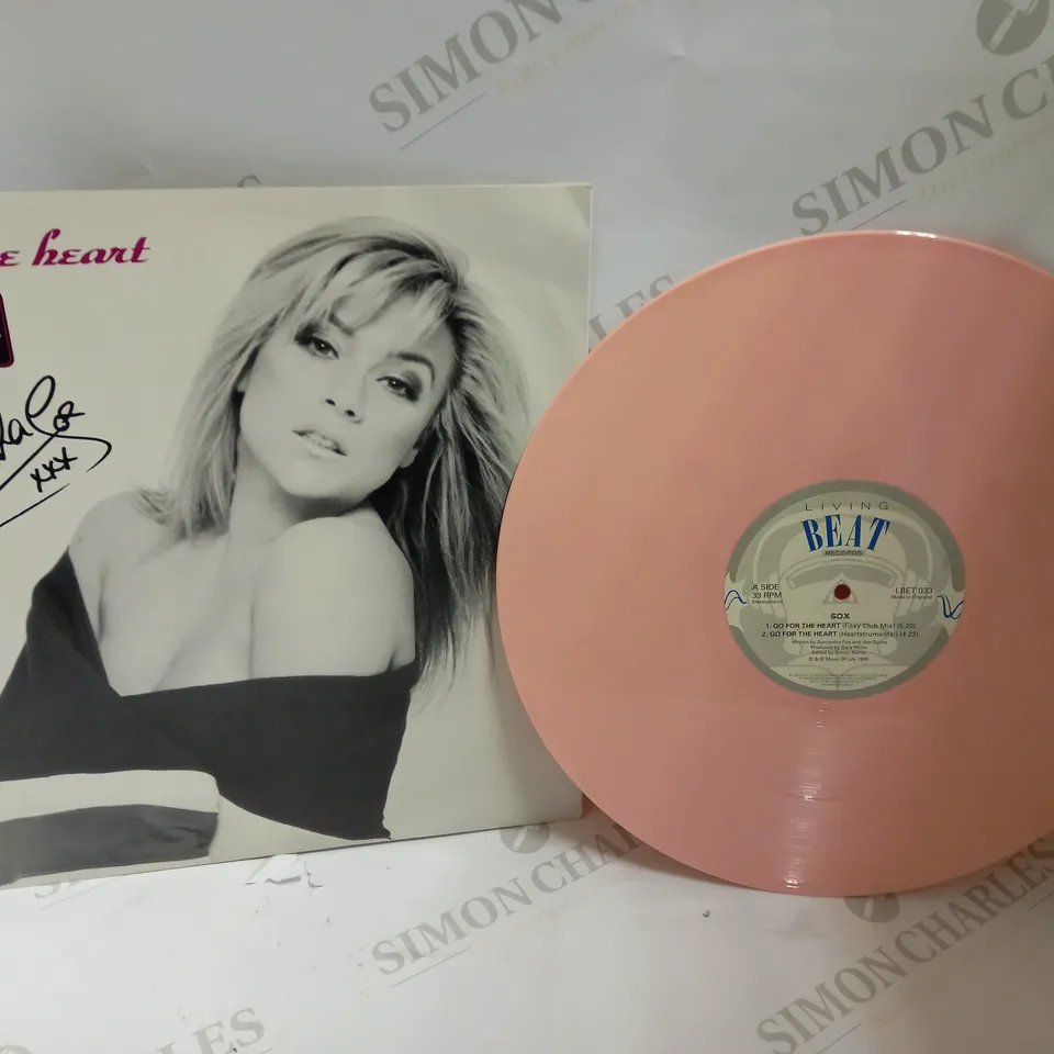 SIGNED SAMANTHA FOX GO FOR THE HEART VINYL