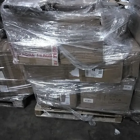 PALLET OF HOUSEHOLD ITEMS TO INCLUDE WALLPAPER, COSMETIC ORGANISER, LITTER BOX, DISH RACK, DISH DRAINER AND OTHER ASSORTED ITEMS...