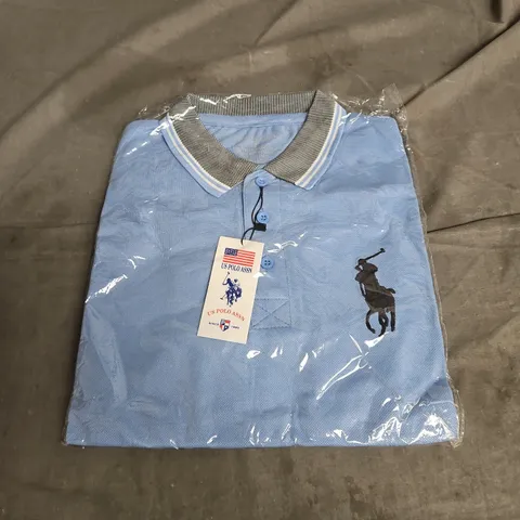 US POLO ASSN POLO SHIRT – LIGHT BLUE, MEN'S SIZE L