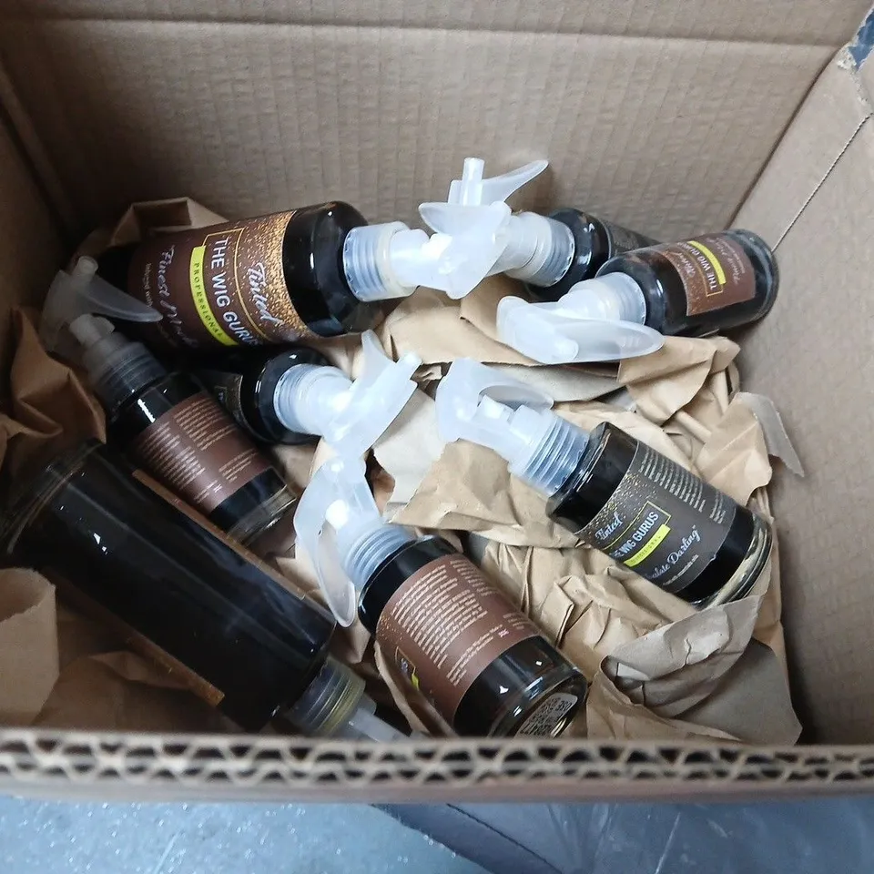 BOX OF APPROXIMATELY 10 THE WIG GURUS SPRAY - VARIOUS SHADES