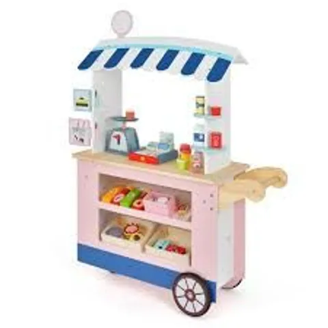 BOXED COSTWAY TOY CART PLAY SET WITH POS MACHINE AND LOVELY SCALE