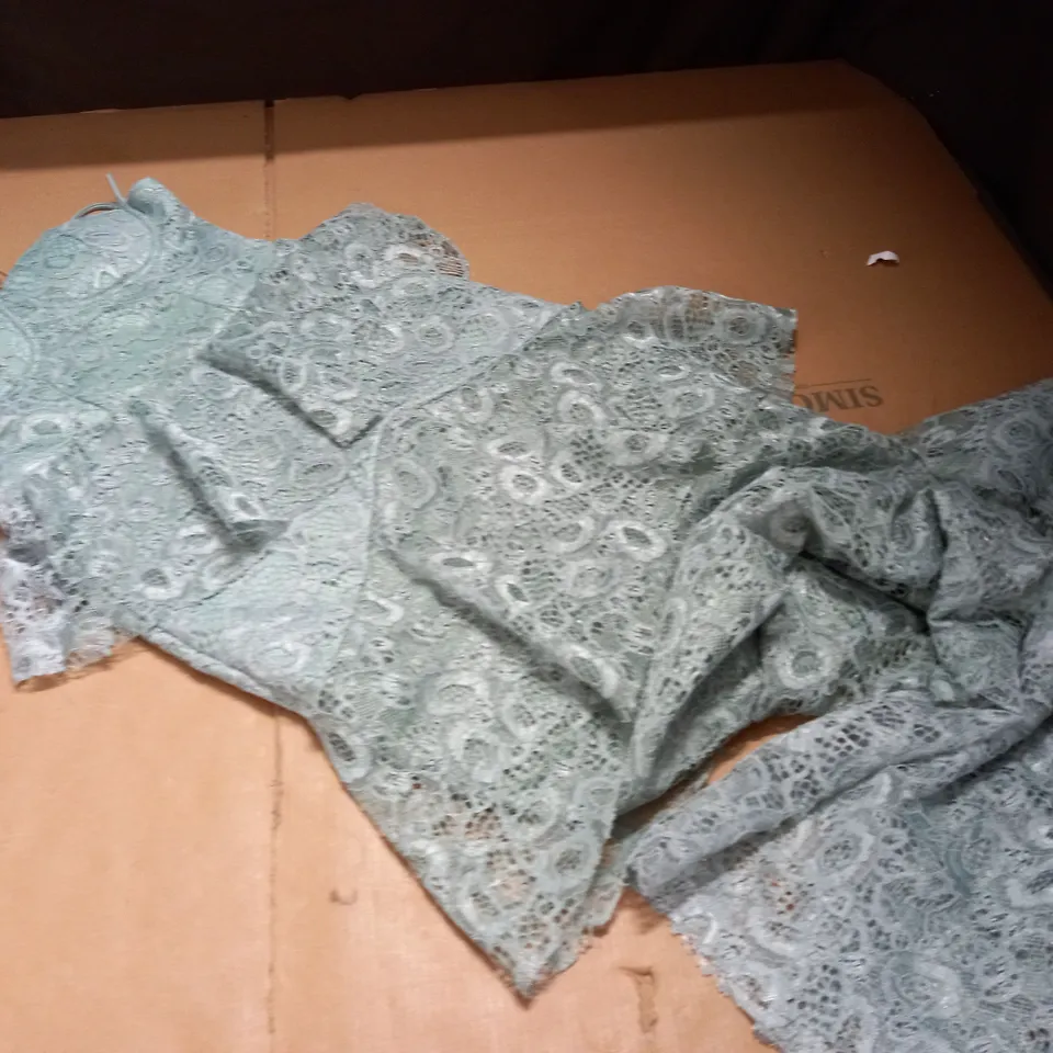 TRENDYDOLL MESH DETAIL DRESS IN MINT - UK 10