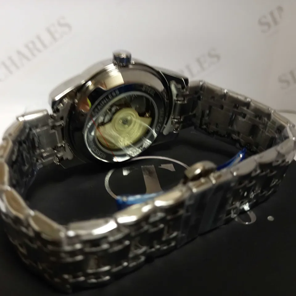 TALIS CO BLUE SKELETON DIAL BRACELET STRAP WRISTWATCH RRP £599