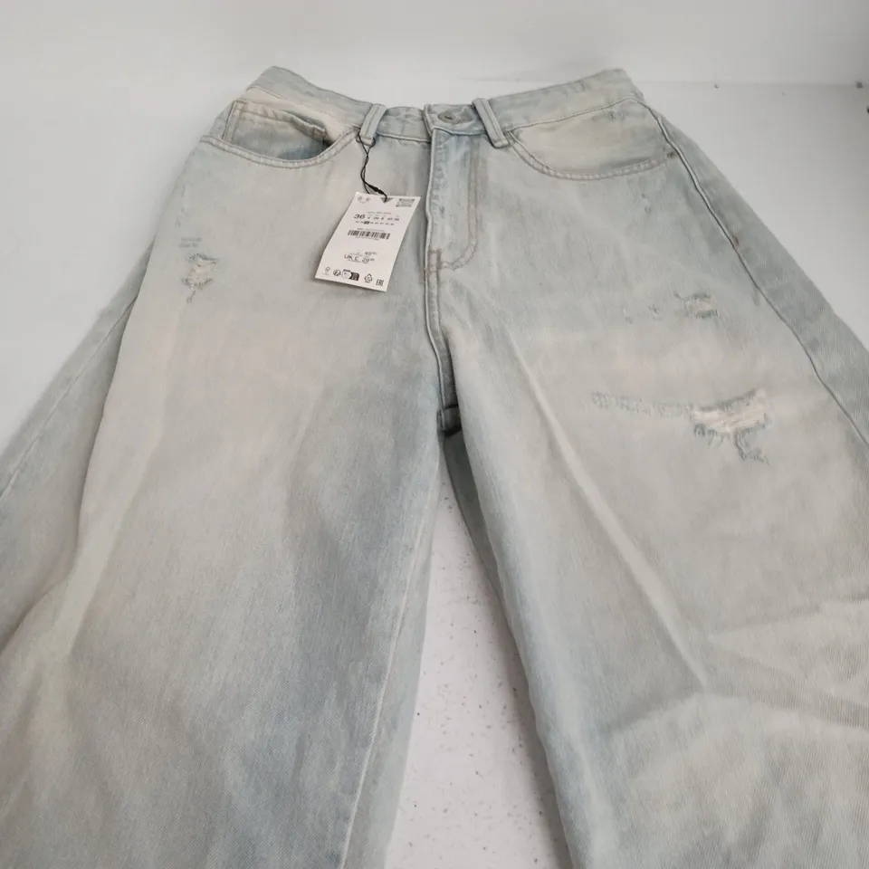 ZARA LIGHT-WASH JEANS – WOMEN'S, EU 38 (UK 10)