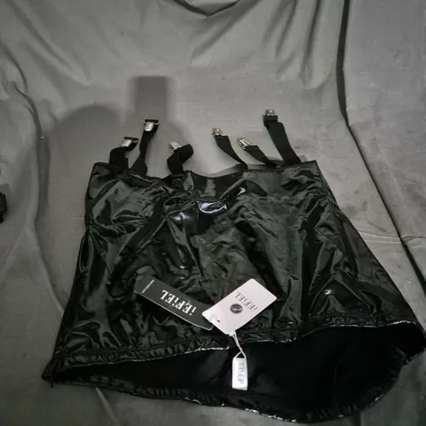 IEFIEL BLACK LINGERIE BOTTOM WITH SUSPENDER BELT