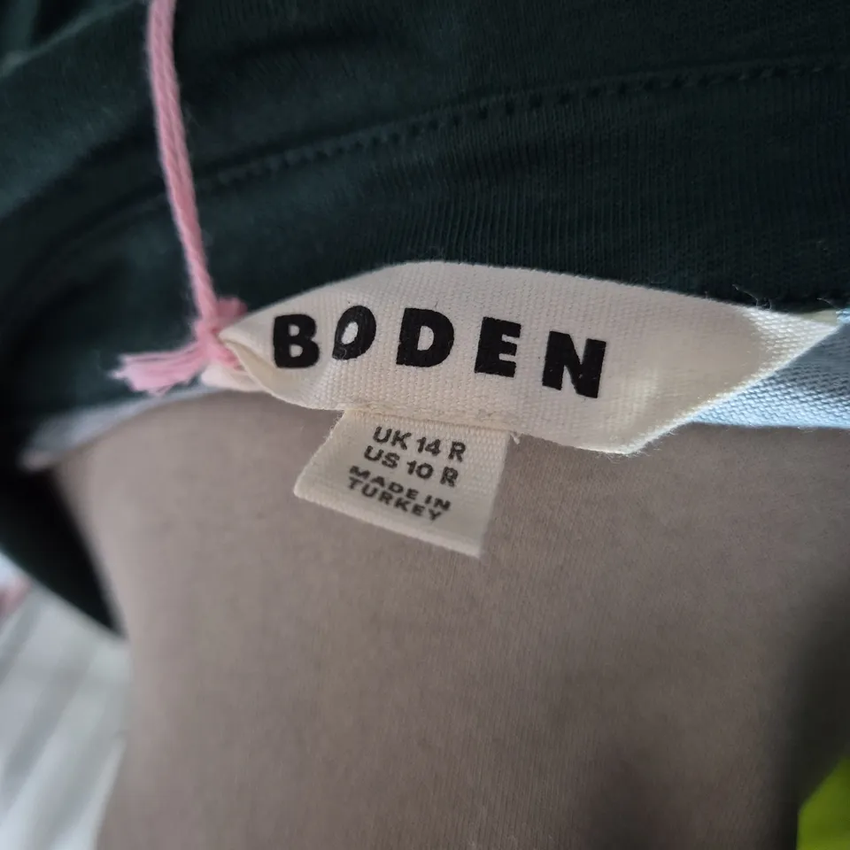 BODEN WOMEN'S GREEN POLKA DOT DRESS, UK 14R (US 10R)