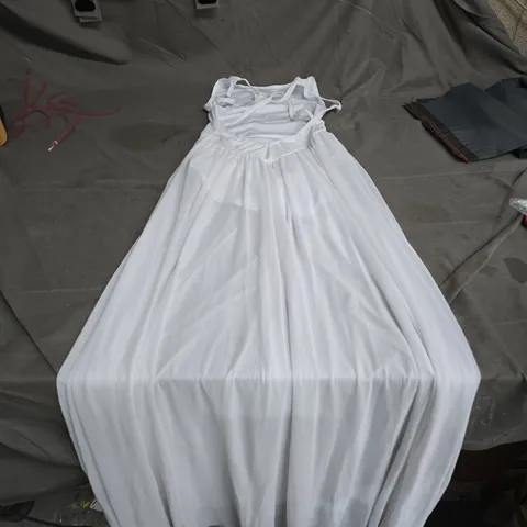 WHITE WOMEN'S FORMAL DRESS / GOWN WITH STRAPPY BODICE