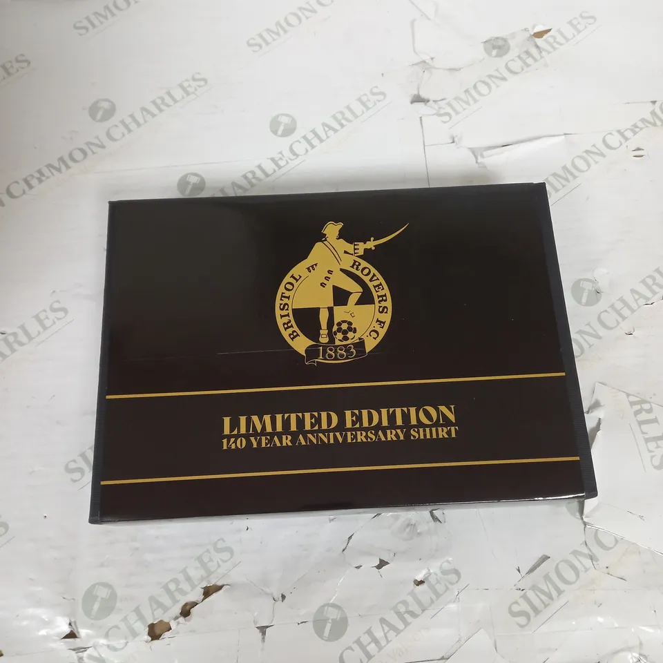 BOXED BRISTOL ROVERS FC LIMITED EDITION 140TH ANNIVERSARY SHIRT SIZE M