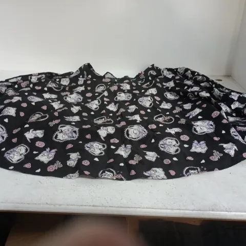 HELL BUNNY WOMEN'S SKIRT – BLACK PRINT, 2XL