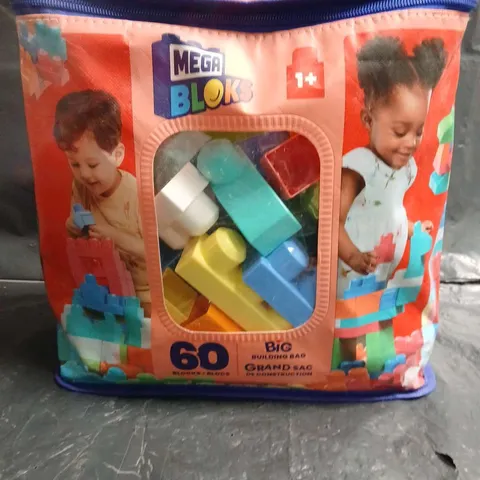 MEGA BLOKS BIG BUILDING BAG, 60 PIECES – MULTICOLOURED BLOCKS