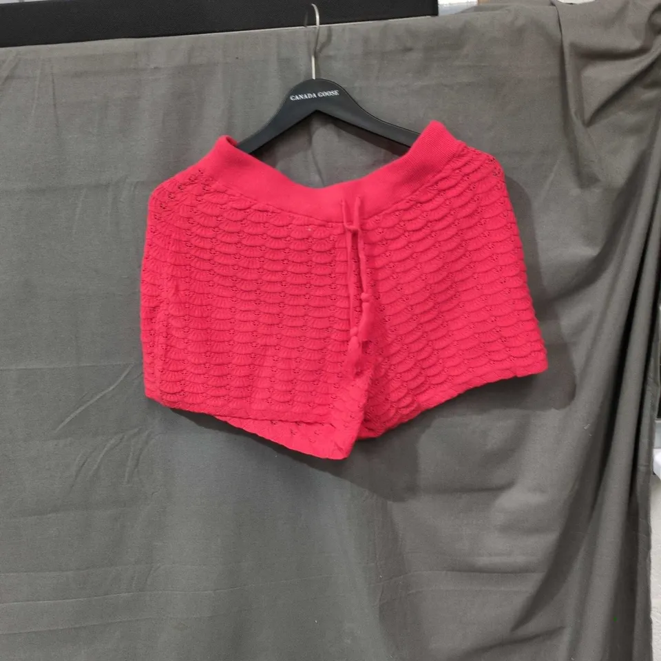 BODEN PINK LACE KNIT SHORTS – WOMEN'S UK SIZE M