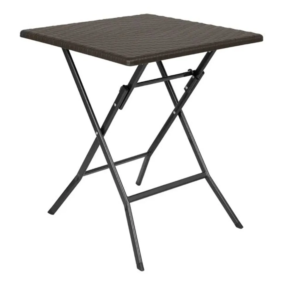 BOXED BOLERO SQUARE FOLDING TABLE BROWN 620X620MM