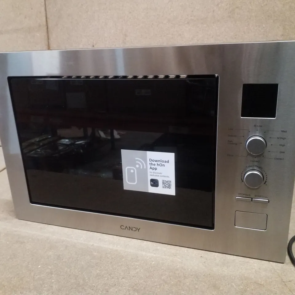 BOXED CANDY BUILT-IN MICROWAVE WITH GRILL, STAINLESS STEEL