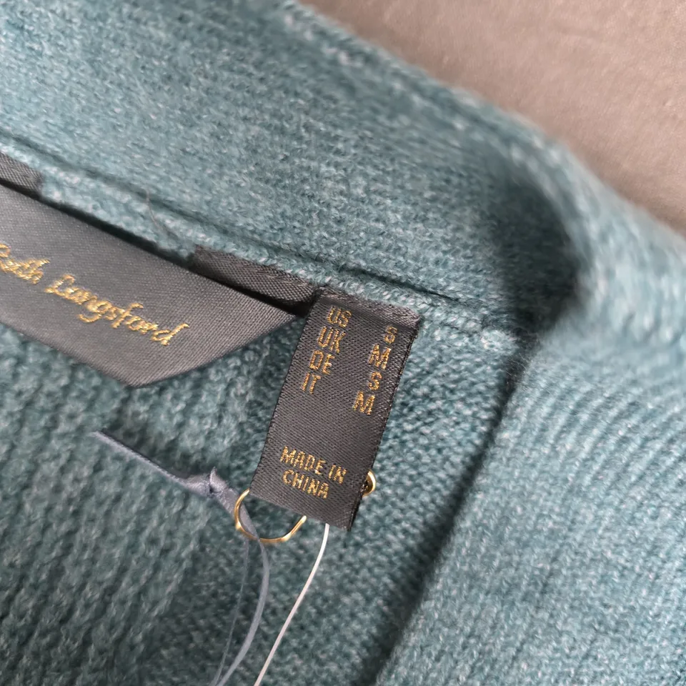 RUTH LANGFORD FASHION TEAL KNIT CARDIGAN – WOMEN'S CARDIGAN - UK MEDIUM