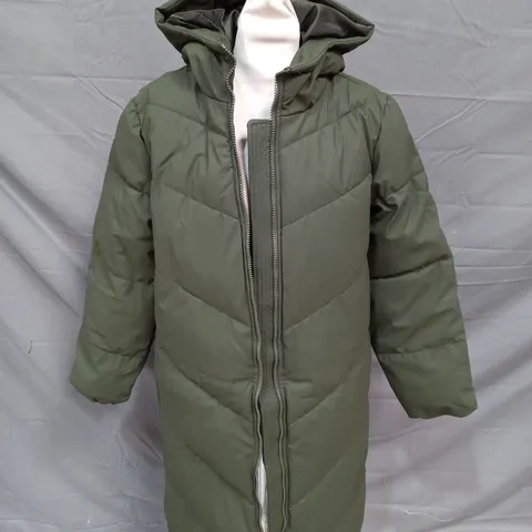 JDY WATER REPELANT PUFFER PADDED KHAKI JACKET WITH HOOD - XS