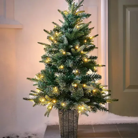 FESTIVE 90CM LIT FIREFLY TREE IN POT