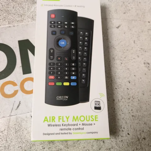 AIR FLY MOUSE WIRELESS KEYBOARD & MOUSE + REMOTE CONTROL β BOXED (GREENLYCA)