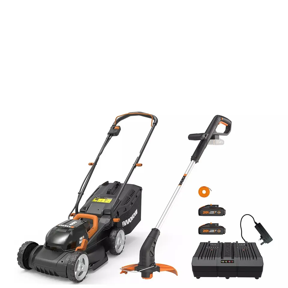 WORKX 20V MAX LAWN TWIC PACK - CORDLESS LAWN MOWER AND GRASS TRIMMER - COLLECTION ONLY