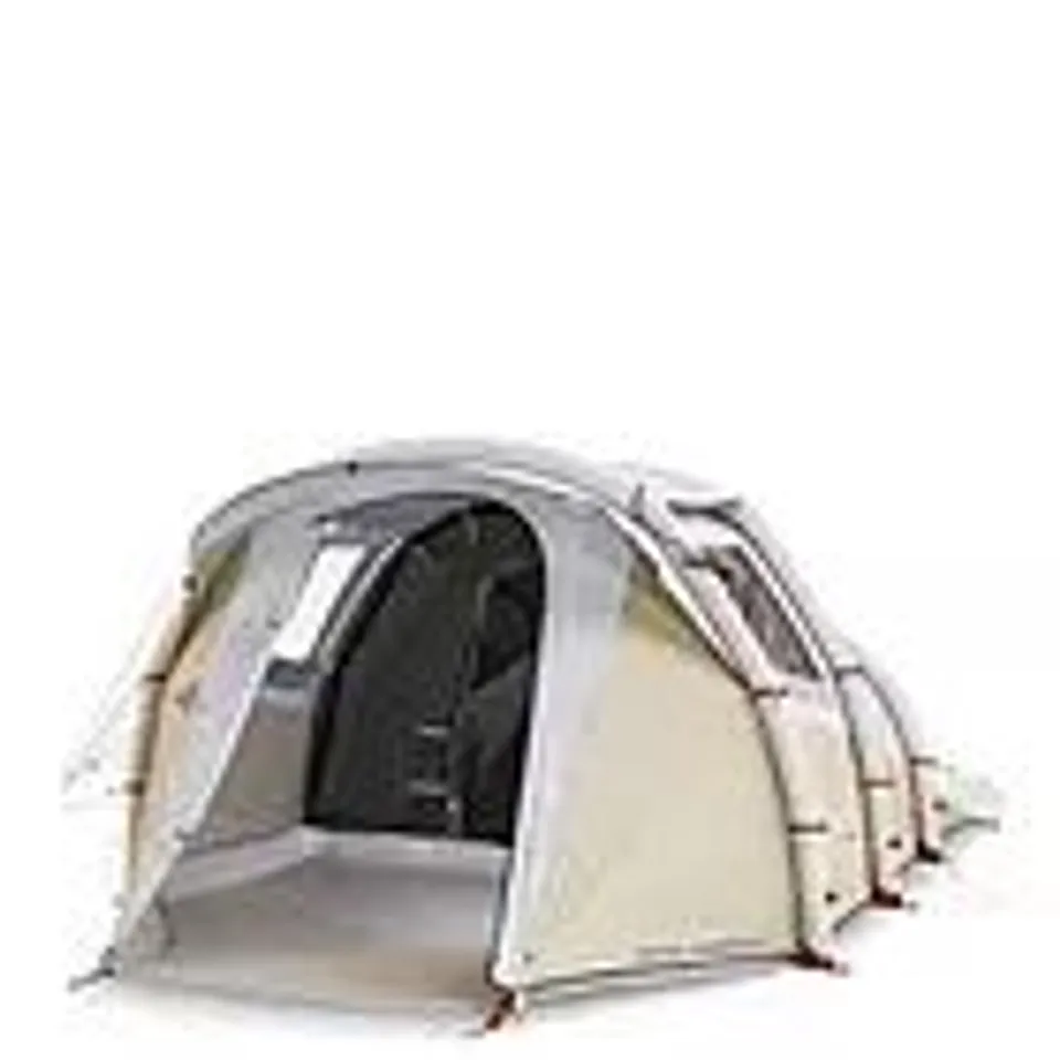 DECATHLON 4-PERSON CAMPING TENT, INFLATABLE AIR SECONDS 4.1 FRESH & BLACK - BEIGE