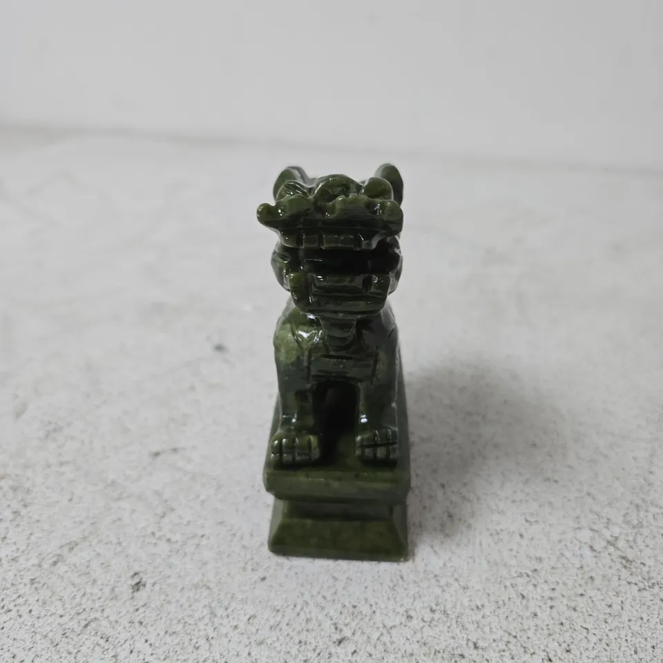 SERPENTINE JADE CARVED PIXIU SCULPTURE