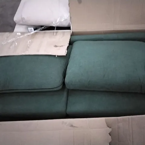BOXED TWO SEATER EMERALD SOFA
