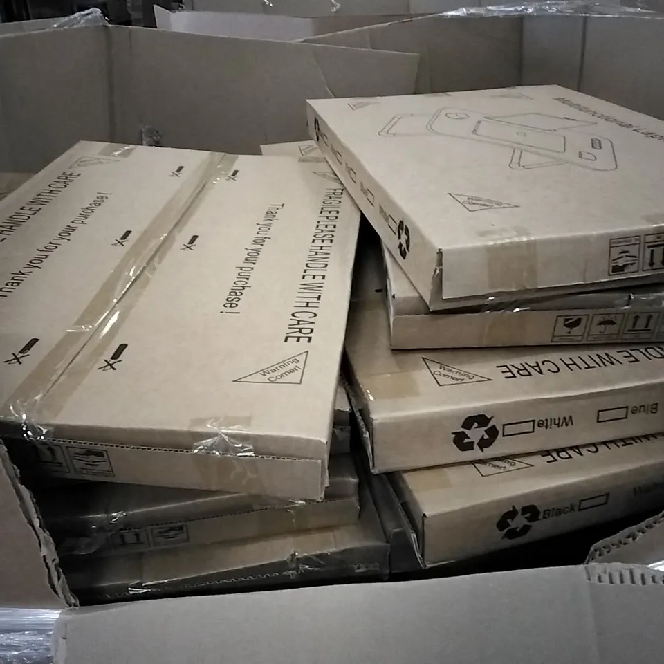 PALLET CONTAINING ASSORTED MULTIFUNCTIONAL LAPTOP DESKS