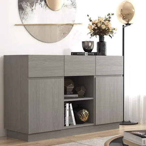 BOXED MUSTAEEN ANDERSON 118CM WIDE 2 DOOR 3 DRAWER SIDEBOARD