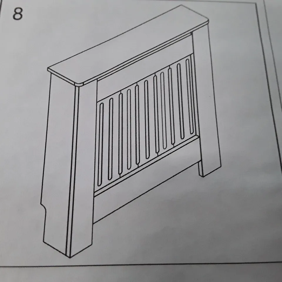 WHITE WOOD RADIATOR COVER