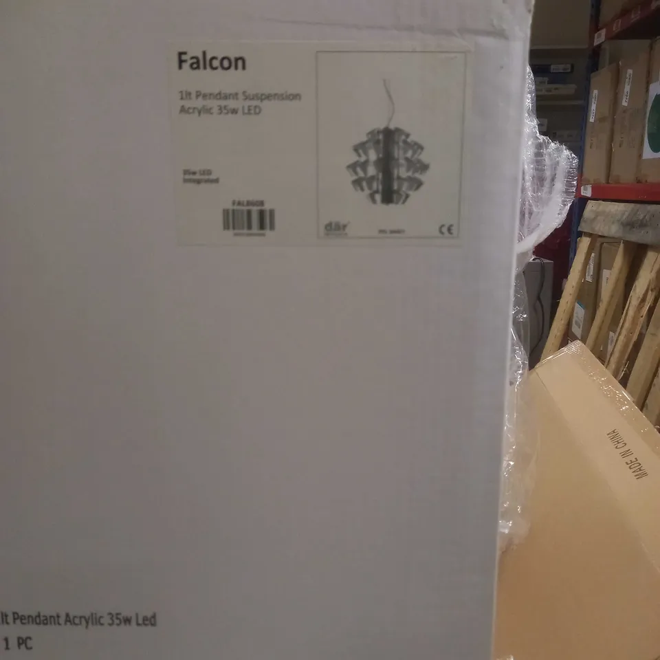 BRAND NEW DAR FAL8650 FALCON LED CEILING PENDANT LIGHT IN POLISHED CHROME