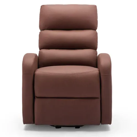 BOXED RISE FABRIC RECLINER CHAIR IN BROWN (1 BOX)