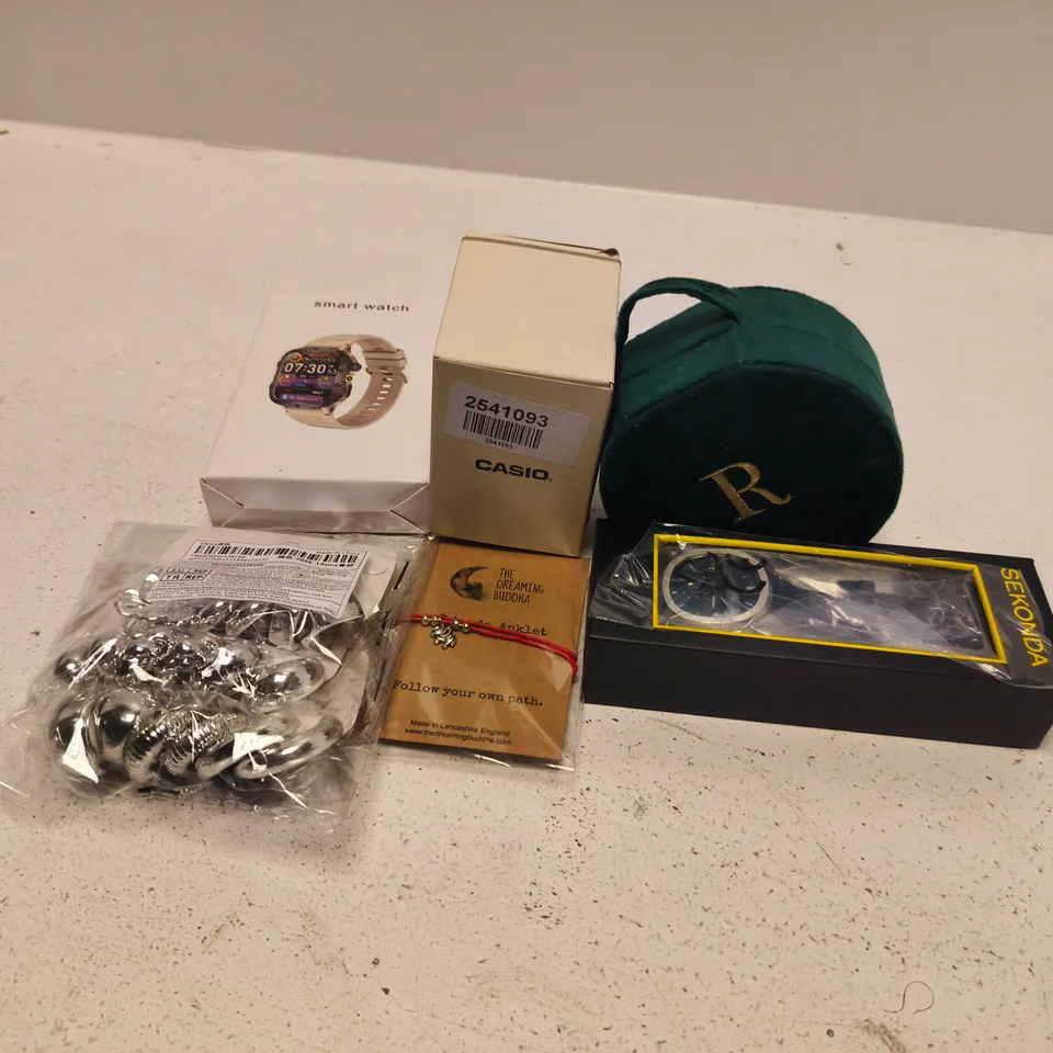 APPROXIMATELY 20 ASSORTED JEWELLERY ITEMS TO INCLUDE BRANDS SUCH AS SEKONDA, CASIO, THE DREAMING BUDDHA, ETC