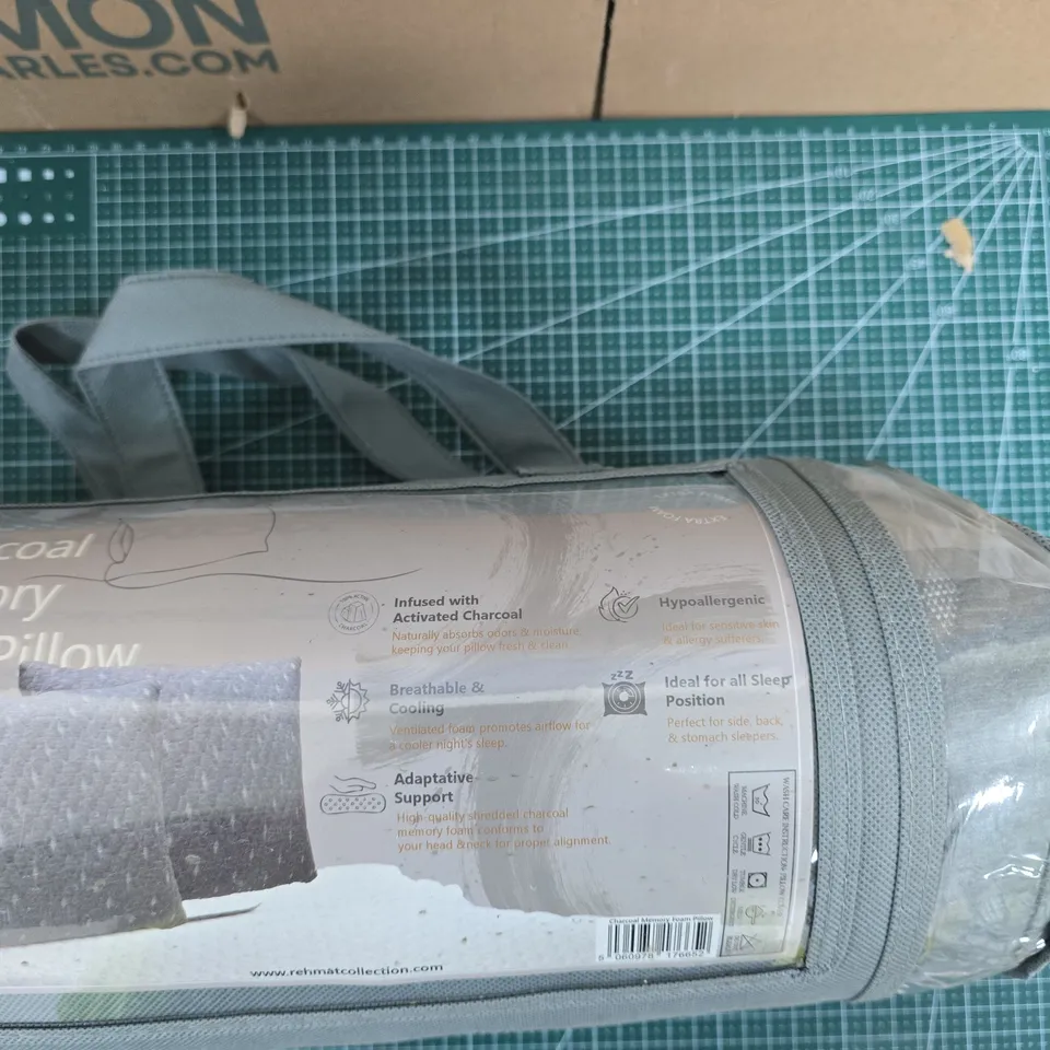 CHARCOAL MEMORY FOAM PILLOW – INFUSED WITH ACTIVATED CHARCOAL