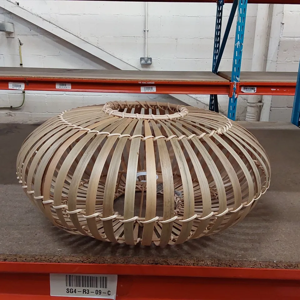 BOXED AAVNI 17.5CM H X 39CM W BAMBOO RATTAN ROUND PENDANT SHADE (1 BOX)