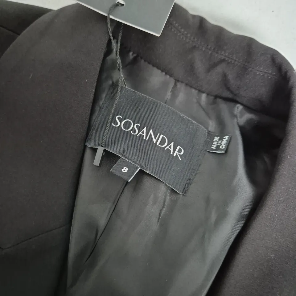 SOSANDAR WOMEN'S DOUBLE-BREASTED BLAZER DRESS – BLACK, UK 8
