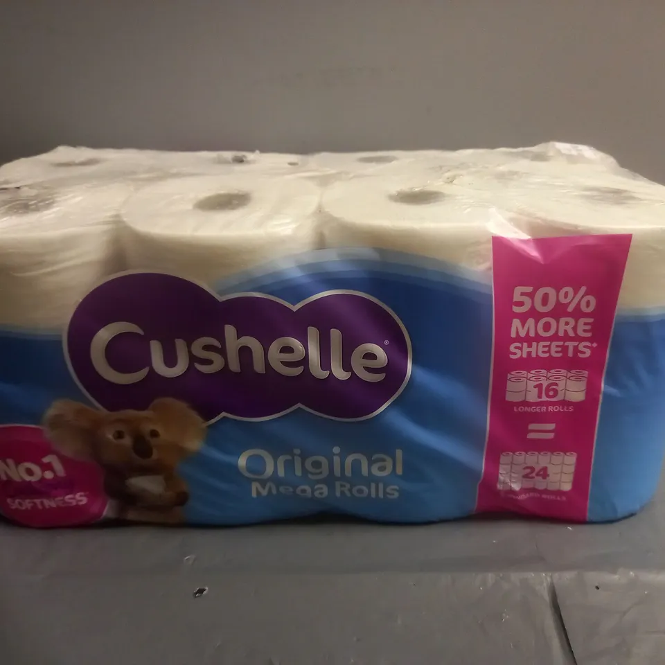 SEALED CUSHELLE ORIGINAL MEGA ROLLS TOILET ROLL - 16 ROLLS 