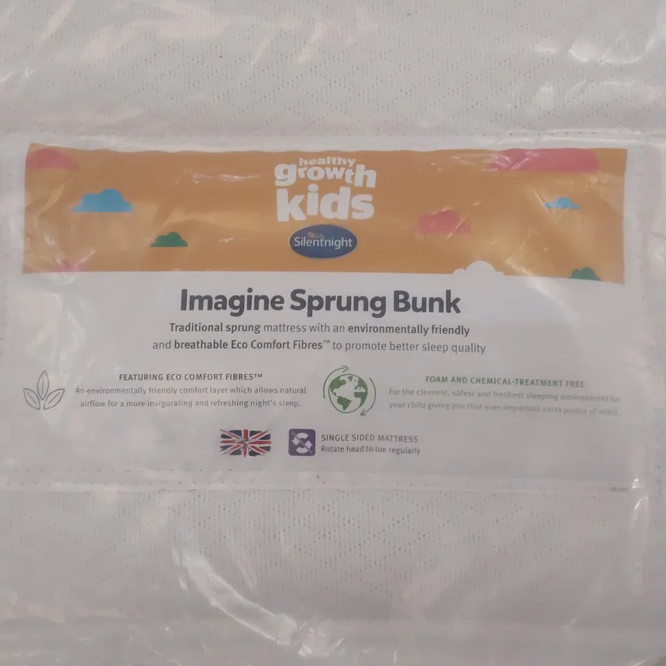 QUALITY BAGGED SILENTNIGHT HEALTHY GROW KIDS SPRUNG BUNK 2'7" MATTRESS