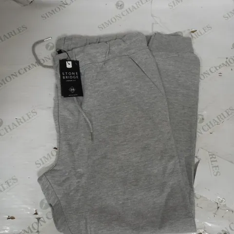 STONE BRIDGE MENS SLIM FIT JOGGER IN LIGHT GREY MARL SIZE 2XL