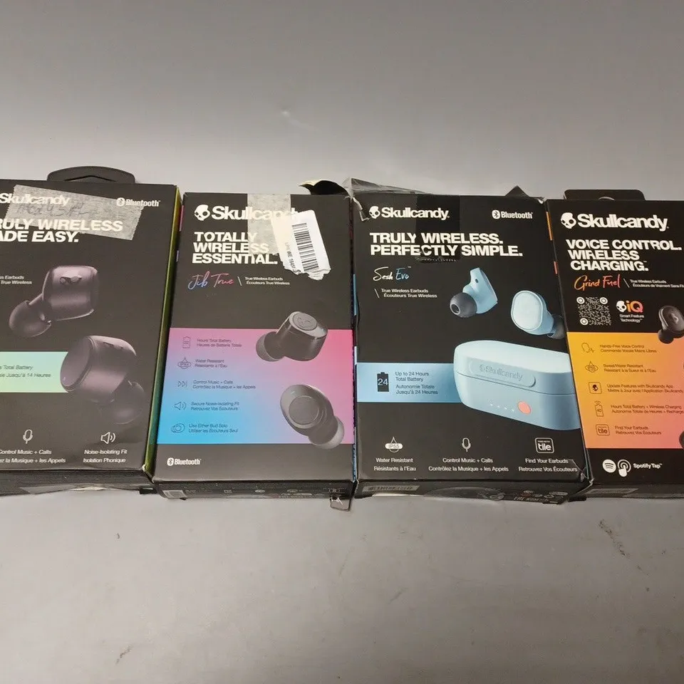 BOX OF APPROX 30 ASSORTED SKULL CANDY EARPHONES TO INCLUDE - GRIND FUEL - SESH EVO - SPOKE ECT