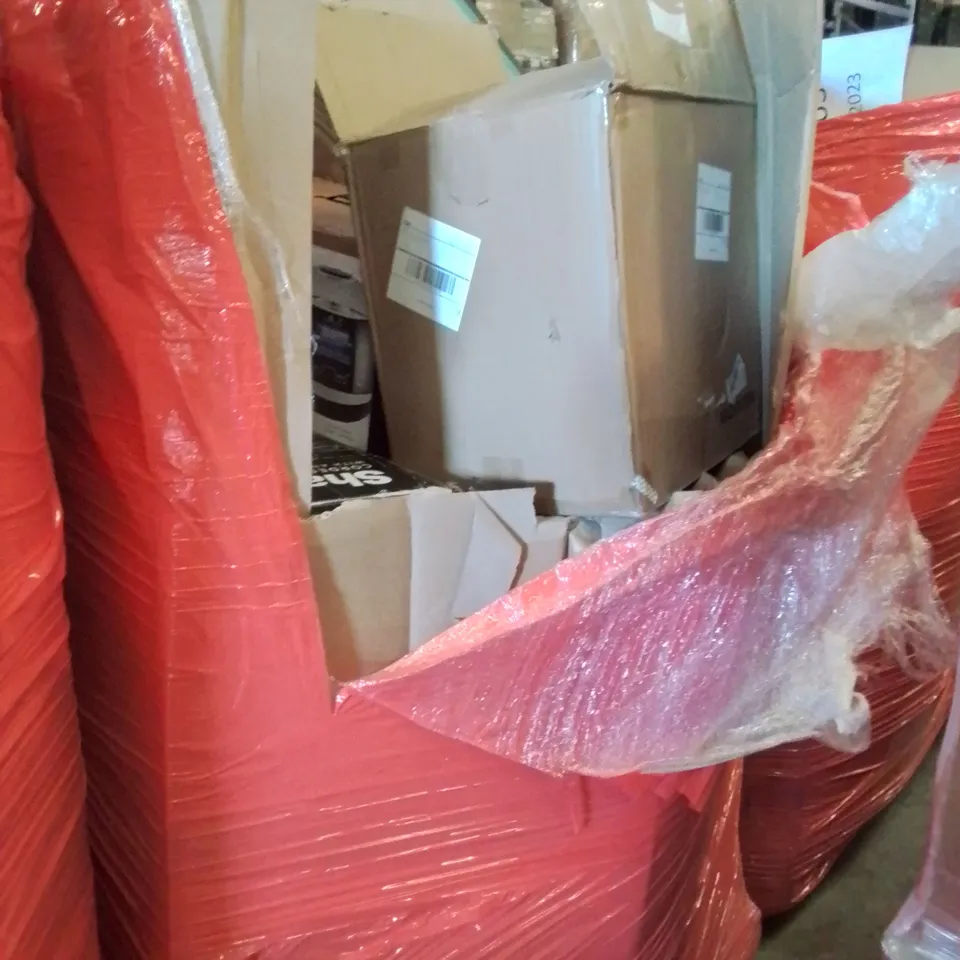 PALLET OF ASSORTED PRODUCTS, INCLUDING, AIR FRYERS, RICE COOKER, GAMING CHAIR, TOUCH BIN.