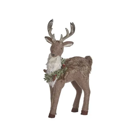BOXED DECORATIVE FIGURINE REINDEER 70 CM BROWNIN, 70 CM H X 40 CM W X 20CM D (1 BOX)