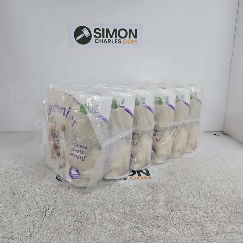 6 X SERENITY LUXURY 3 PLY TOILET TISSUES 12 ROLL PACK