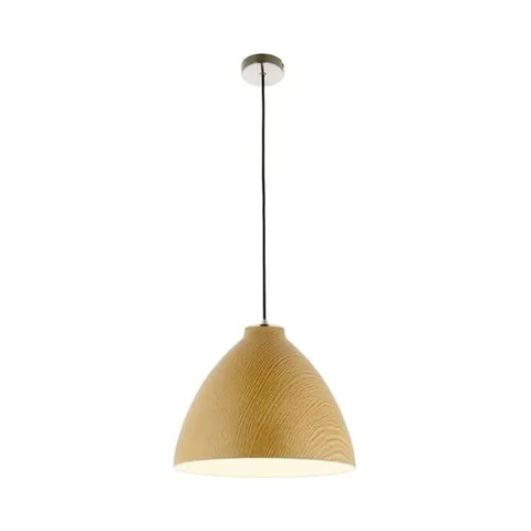 BOXED HOUSE ADDITIONS ELWAY MODERN METAL CEILING LIGHT PENDANT WOOD EFFECT