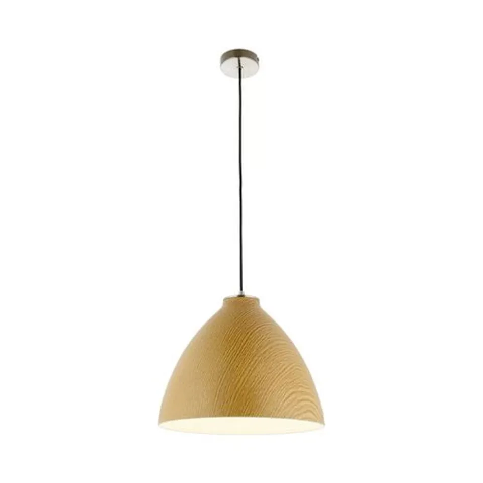 BOXED HOUSE ADDITIONS ELWAY MODERN METAL CEILING LIGHT PENDANT WOOD EFFECT