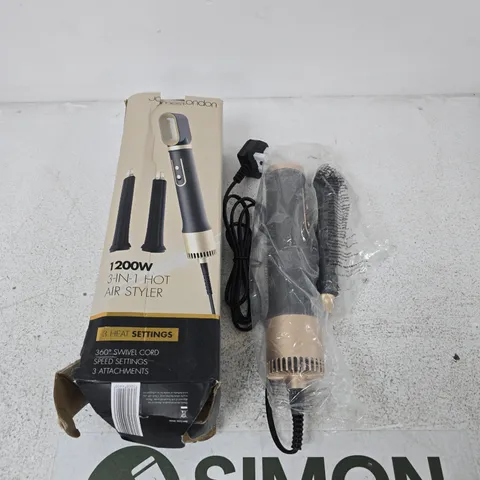 JAMES LONDON 1200W 3-IN-1 HOT AIR STYLER WITH THREE ATTACHMENTS
